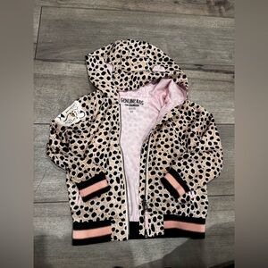 Cheetah zipper light weight coat